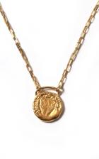 Moda Operandi Reggie Coated Gold Coin Pendant Necklace