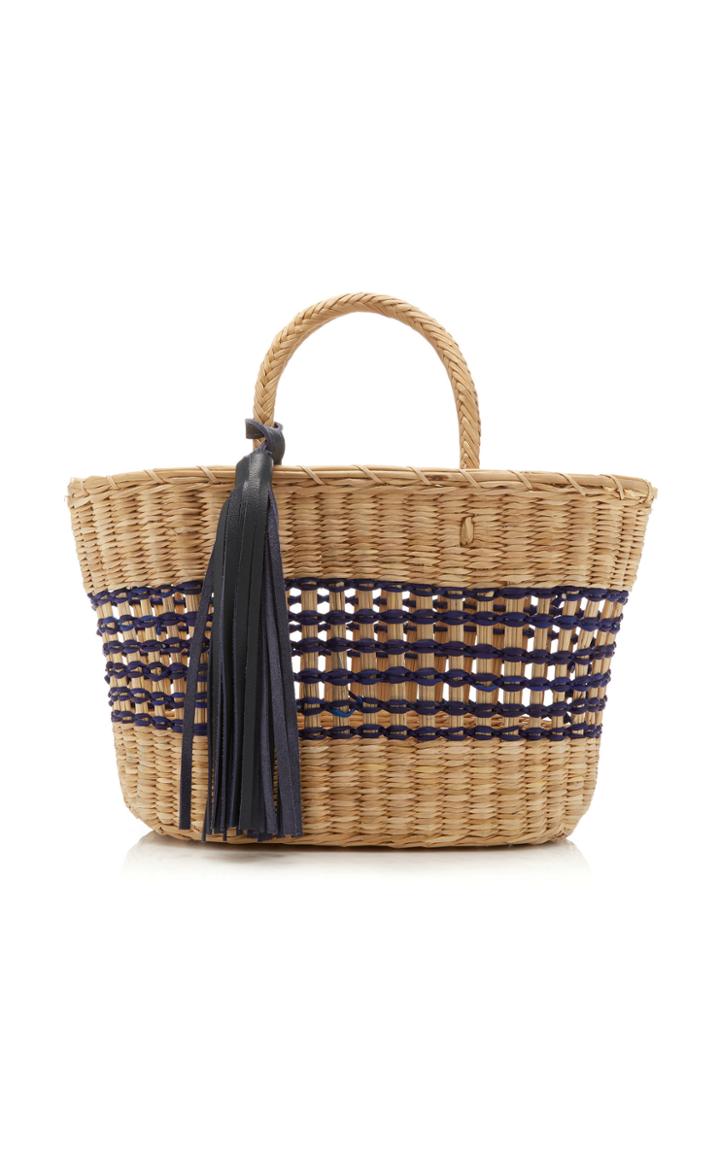 Nannacay Vega Striped Raffia Tote