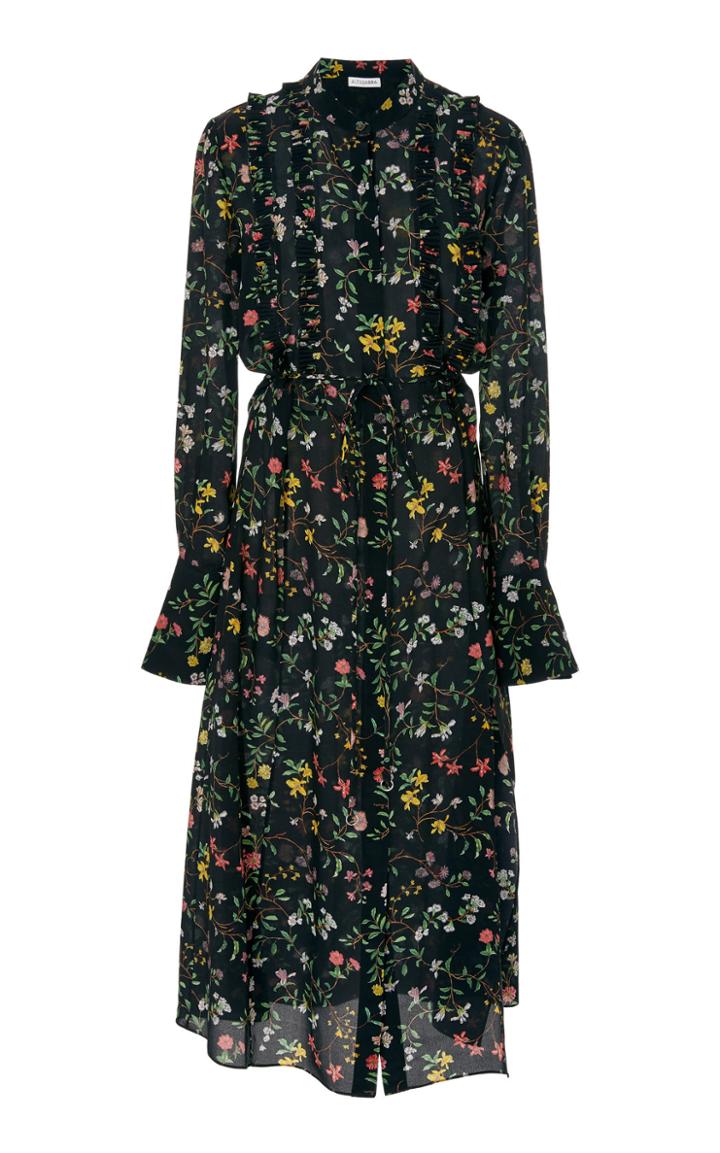 Altuzarra League Floral Silk Midi Dress