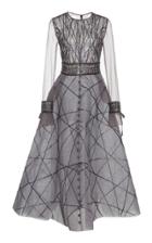 Georges Hobeika Bead Embroidered A-line Dress