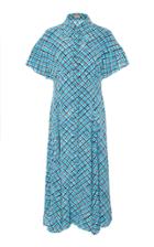Michael Kors Collection Printed Silk-crepe Midi Shirt Dress