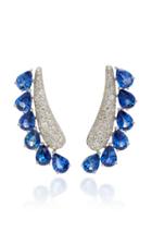 Sutra Blue Sapphire And Diamond Earrings