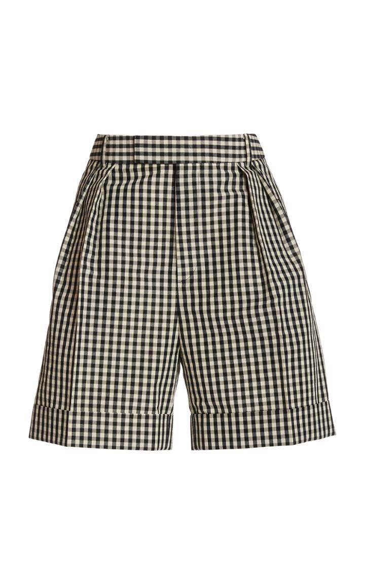 Moda Operandi Khaite Magdeline Gingham Shorts