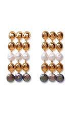 Lizzie Fortunato Empress Gold-plated Brass And Pearl Earrings