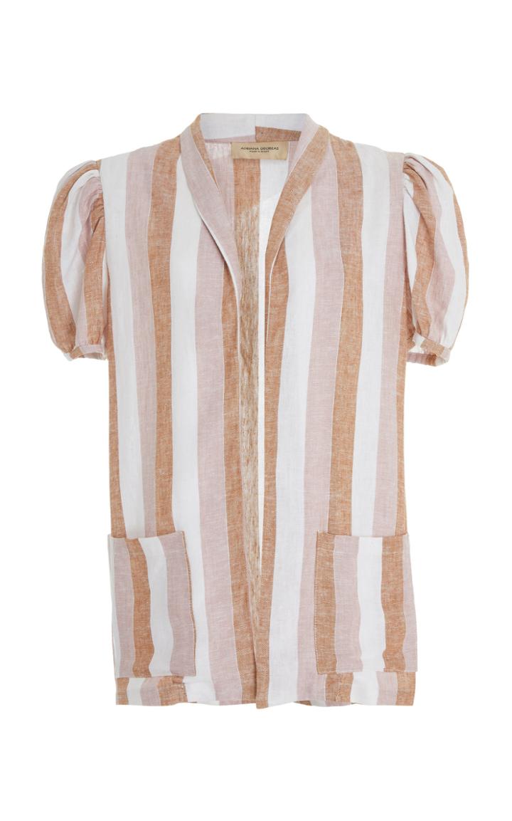 Adriana Degreas Striped Overcoat