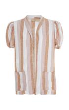 Adriana Degreas Striped Overcoat