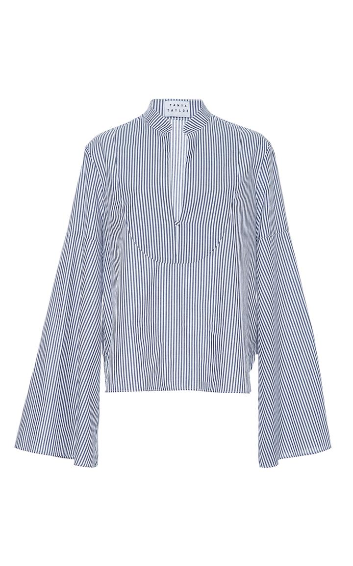 Tanya Taylor Menswear Stripe Klara Top