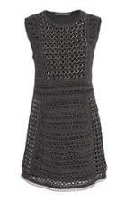 Alberta Ferretti Sleeveless Lurex Chain Link Mini Dress
