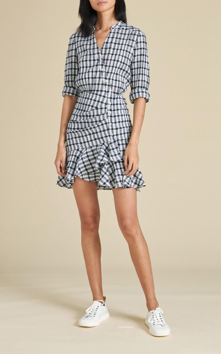 Moda Operandi Veronica Beard Sherry Asymmetric Plaid Dress