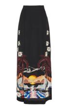 Etro Printed Silk-crepe Midi Skirt