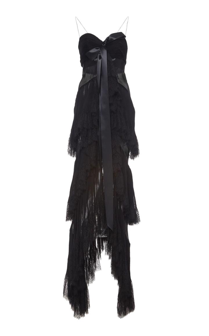 Alexandre Vauthier Tiered Silk Chiffon Dress