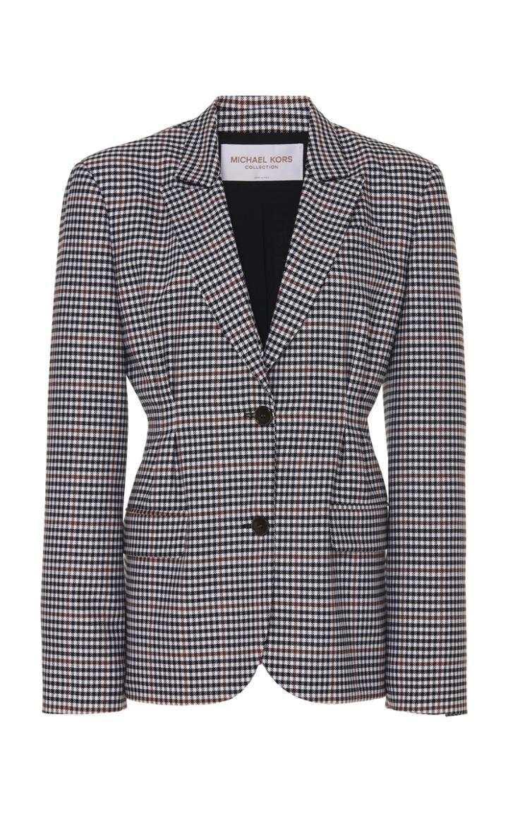 Moda Operandi Michael Kors Collection Houndstooth-checkered Wool-blend Blazer Size: