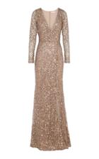 Rachel Gilbert Trixie Long Sleeve Hand Embellished Gown