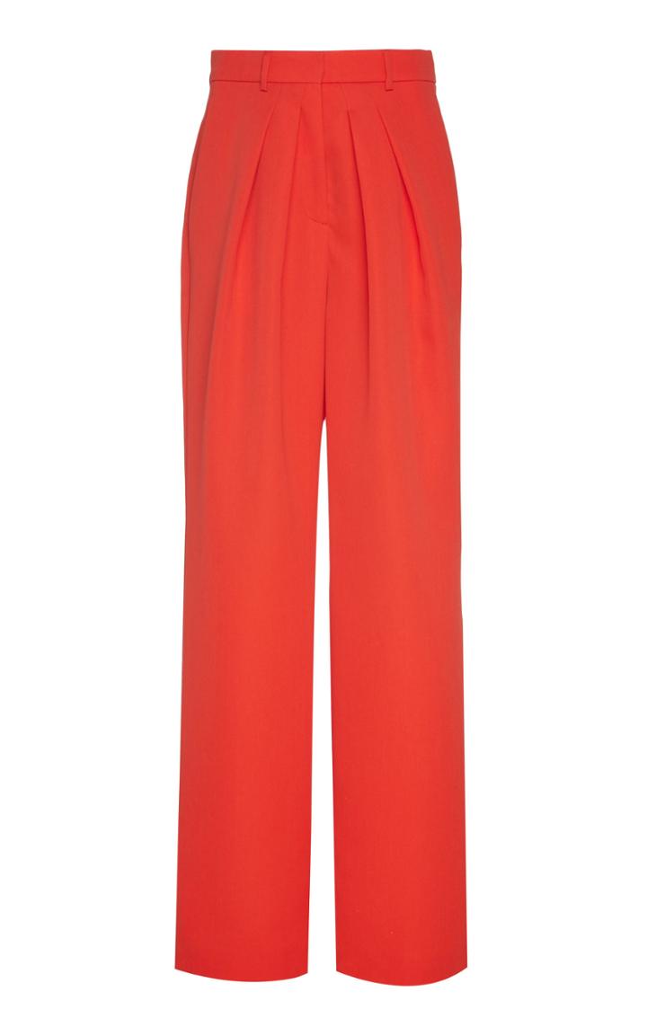 Moda Operandi Rochas Pleated Wool Wide-leg Pants Size: 38