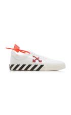 Off-white C/o Virgil Abloh Embellished Leather And Canvas Sneakers