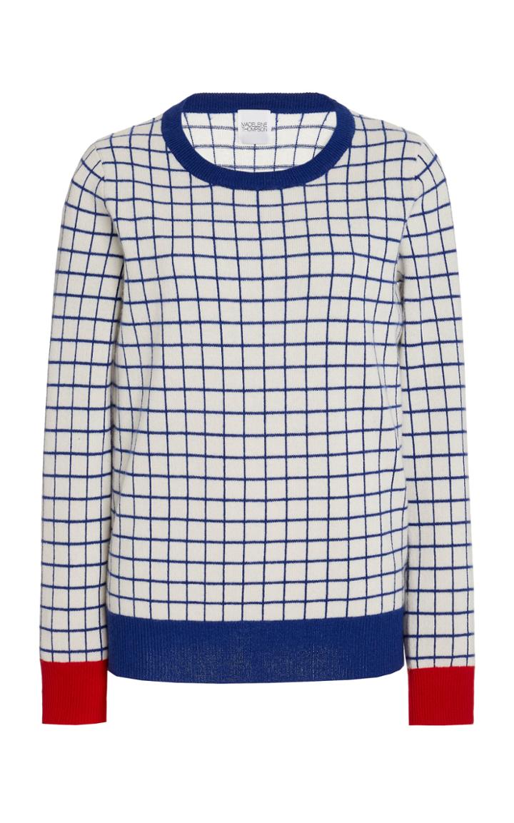Moda Operandi Madeleine Thompson Check Cashmere Sweater