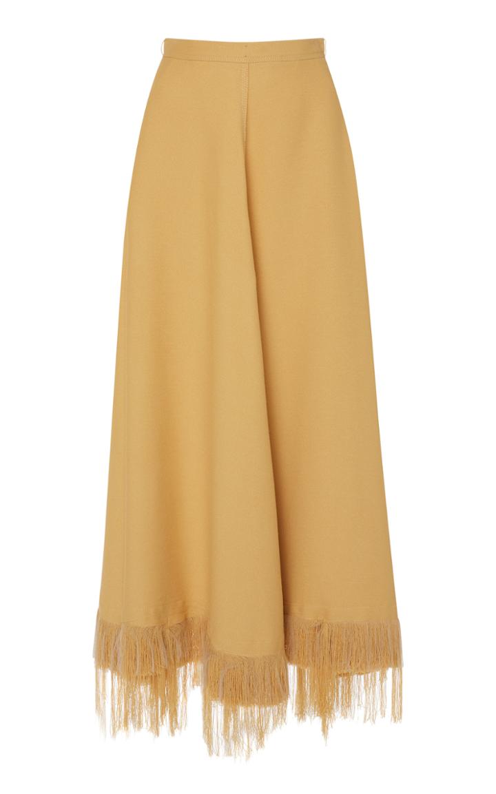 Nina Ricci Cady Frayed Fringe Skirt