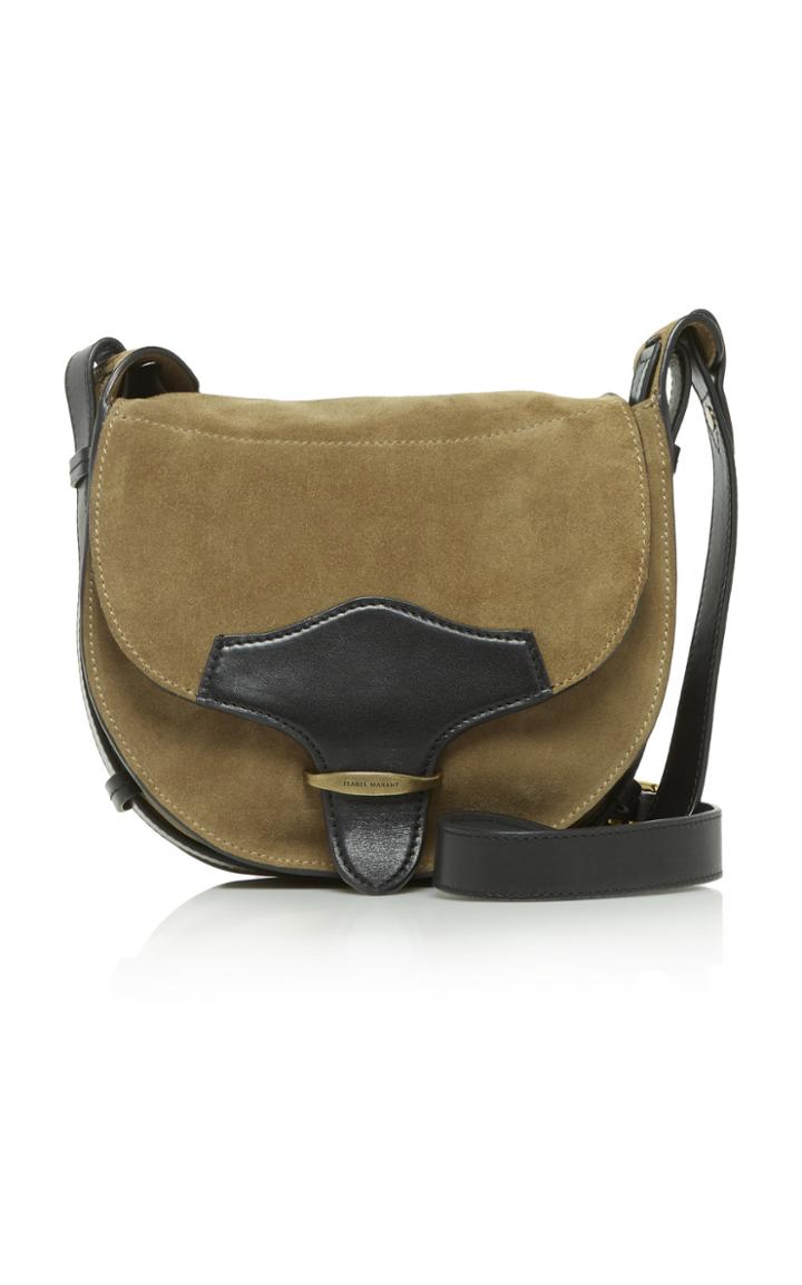 Isabel Marant Botsy Leather-trimmed Suede Shoulder Bag
