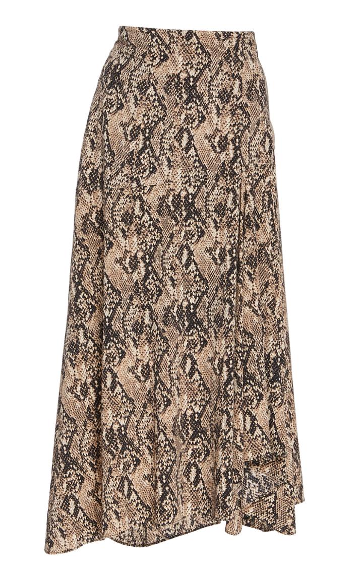 Veronica Beard Ramos Printed Silk-blend Midi Skirt