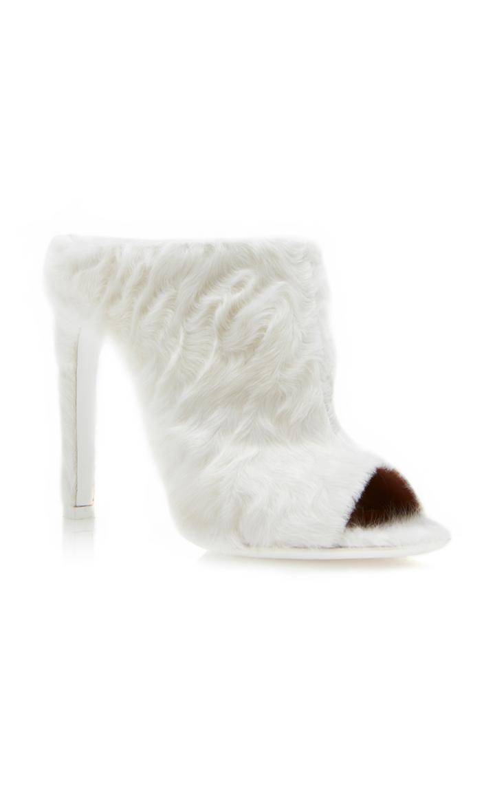 Givenchy Fur Peep Toe Mule