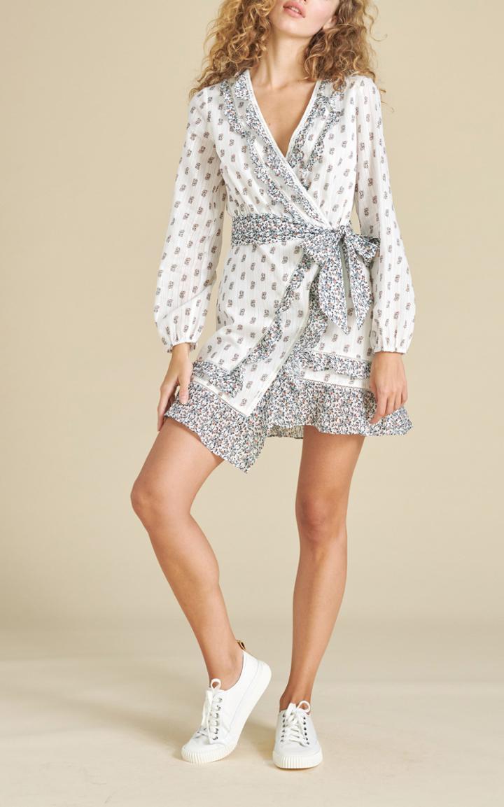 Moda Operandi Veronica Beard Kierra Printed Cotton Wrap Dress
