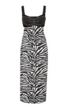 Prabal Gurung Two-tone Printed Midi Dress Size: 0