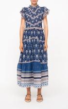 Moda Operandi Sea Brigitte Border Smocked Cotton Dress