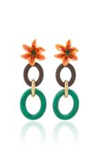 Moda Operandi Dolce & Gabbana Maxi Chain Flower Earrings