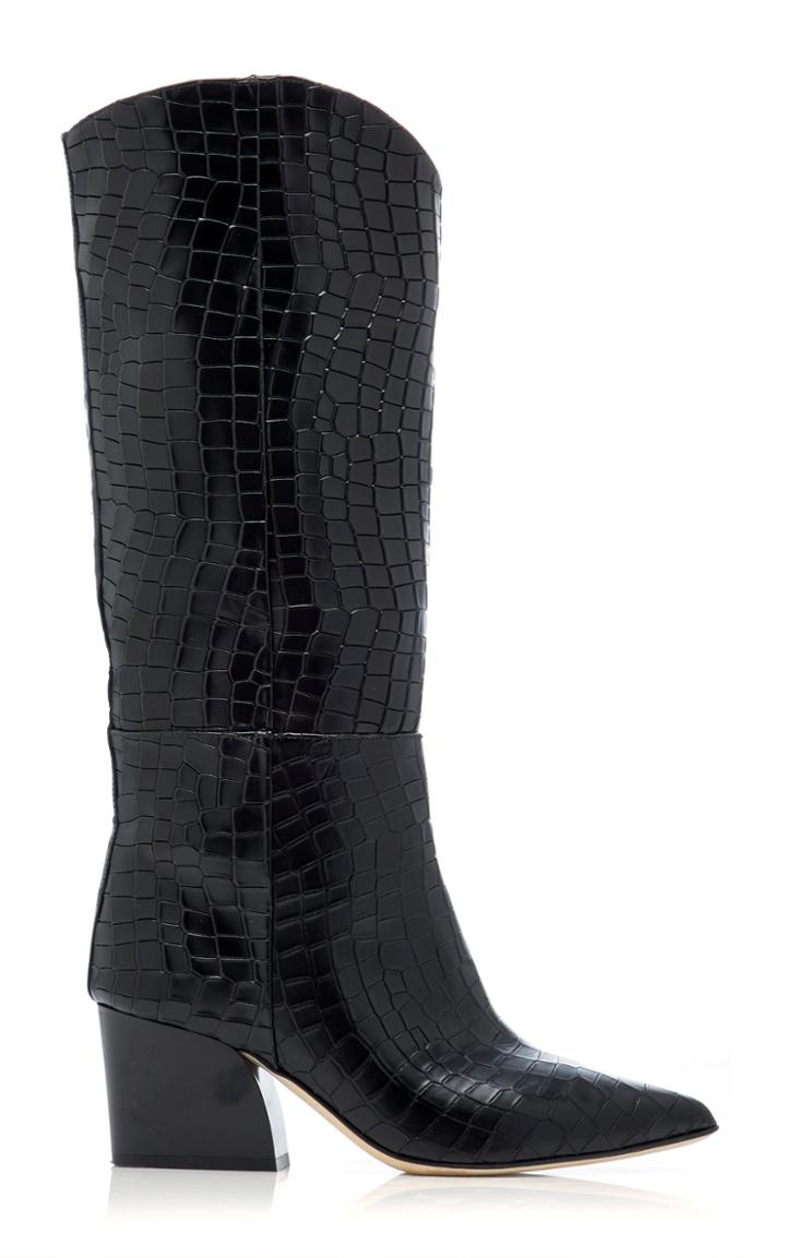 Tibi Logan Croc Boot
