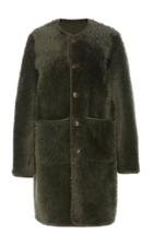 Tory Burch Shearling Longline Coat