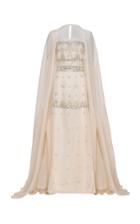Bthaina Embellished Cape Two-piece Caftan Dress