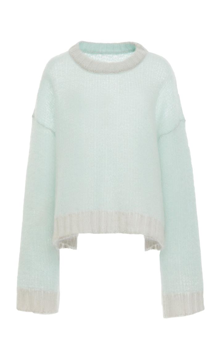 Maison Margiela Contrast Collar Mohair-blend Sweater