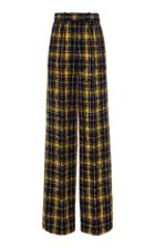 Moda Operandi Marc Jacobs Plaid Wool-blend Tweed Pleated Trousers Size: 00