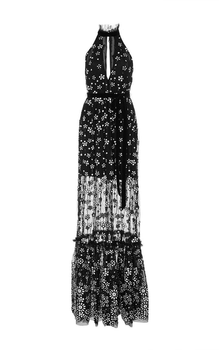 Alexis Florence Embellished Halter Gown
