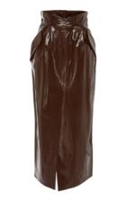 Zeynep Aray Patent Leather Pencil Skirt