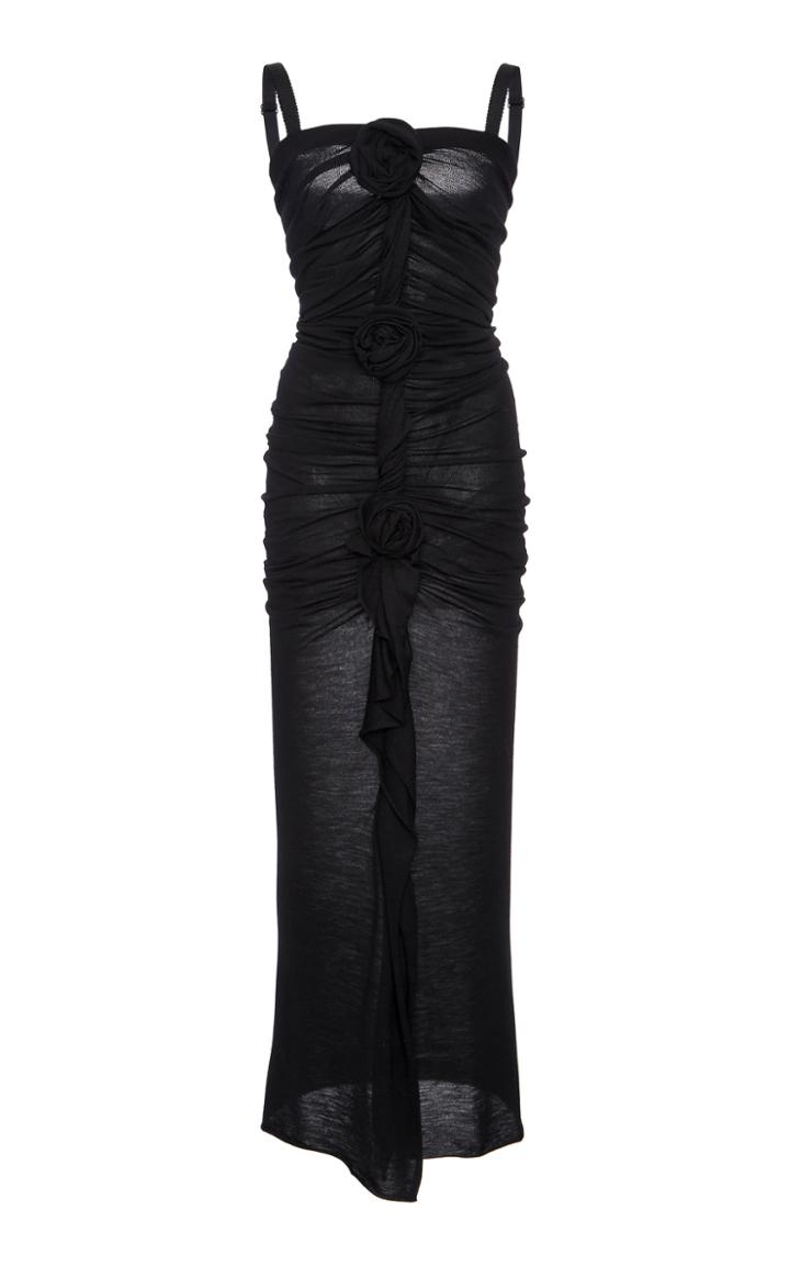 Moda Operandi Dolce & Gabbana Ruched Midi Jersey Dress