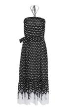 Miguelina Emery Polka-dot Cotton Halter Dress