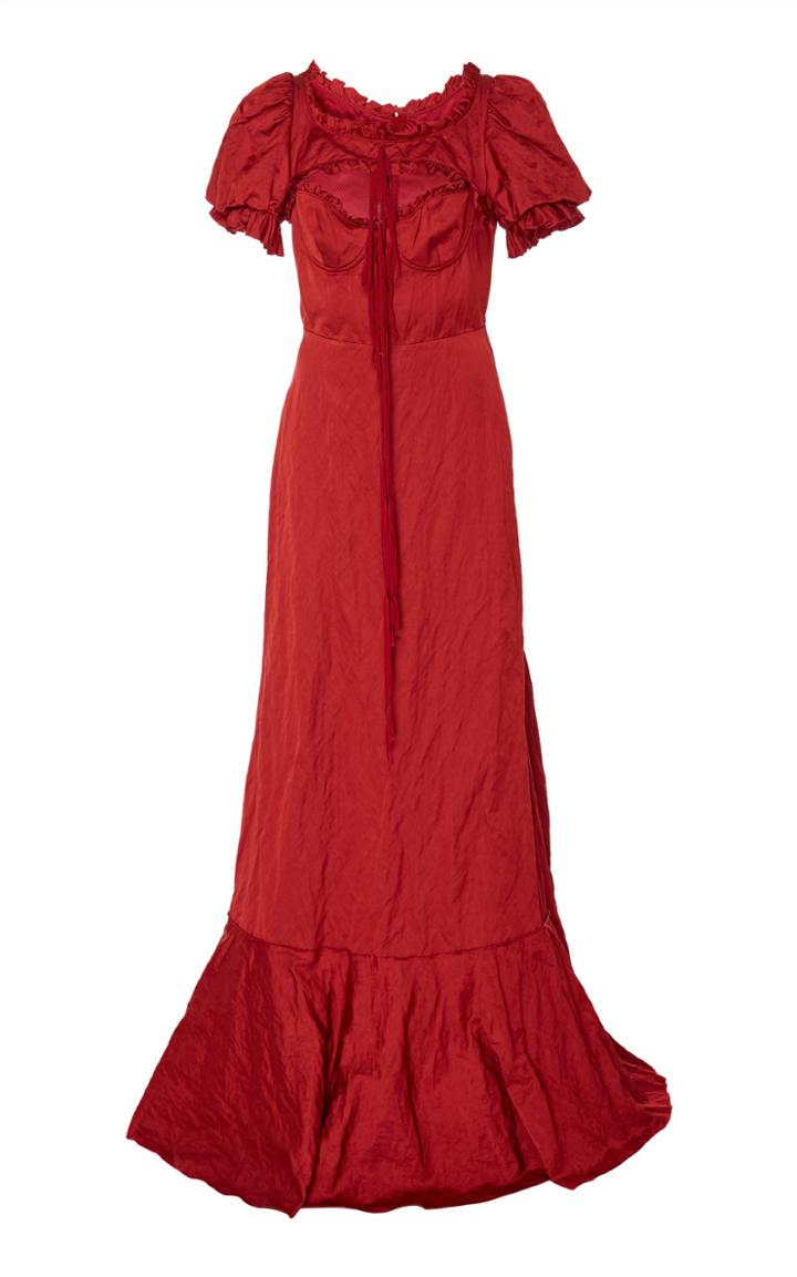 Brock Collection Petya Ruffled Crepe De Chine Dress