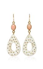 Ashley Pittman Bendi Horn Bronze And Coral Earrings