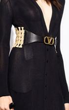 Moda Operandi Valentino Valentino Garavani 'v' Logo Straw Waist Belt