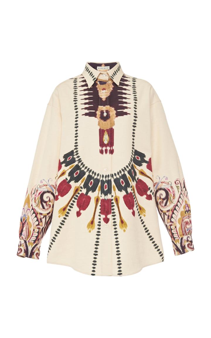 Moda Operandi Etro Printed Silk-blend Top Size: 40