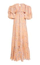 Johanna Ortiz M'o Exclusive Novel Rose Silk Double Georgette Dress