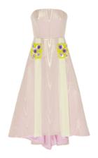 Delpozo Strapless Moir Dress