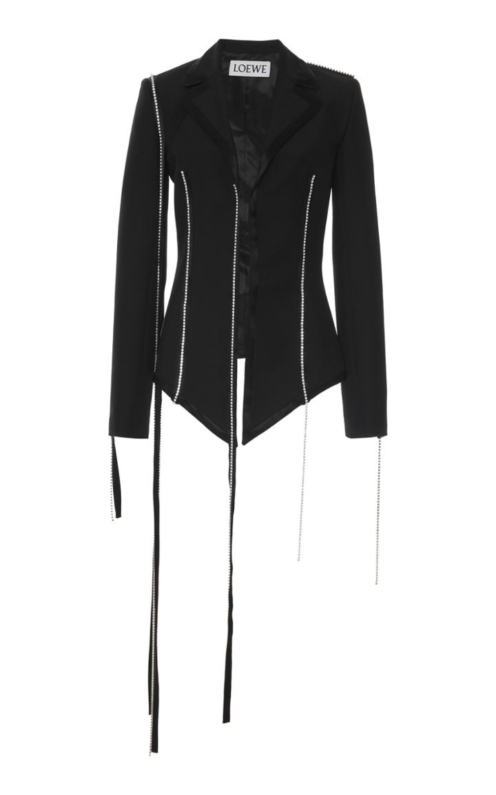 Loewe Crystal-embellished Wool-blend Jacket