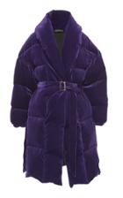 Alexandre Vauthier Oversized Velvet Puffer Coat