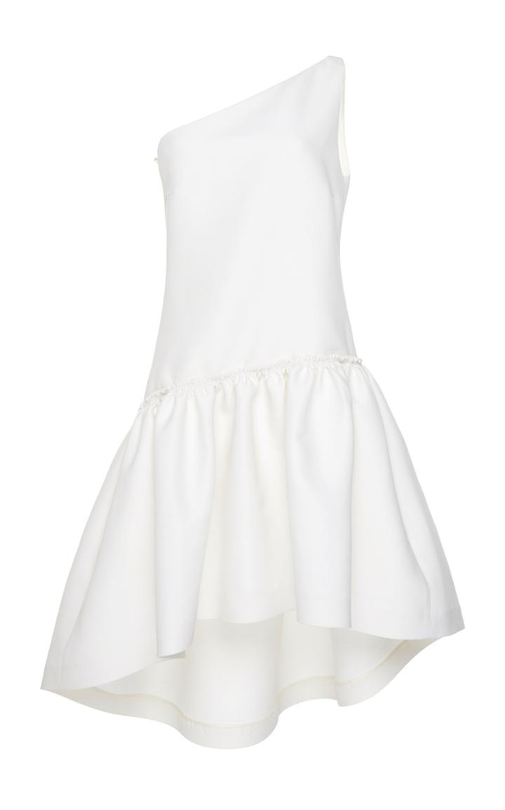 Martin Grant Ruffle Hem Wool-blend Dress