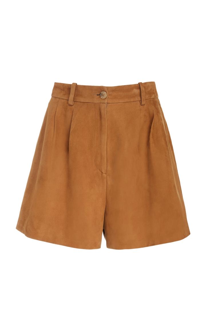 Nili Lotan Roxana High-rise Suede Shorts