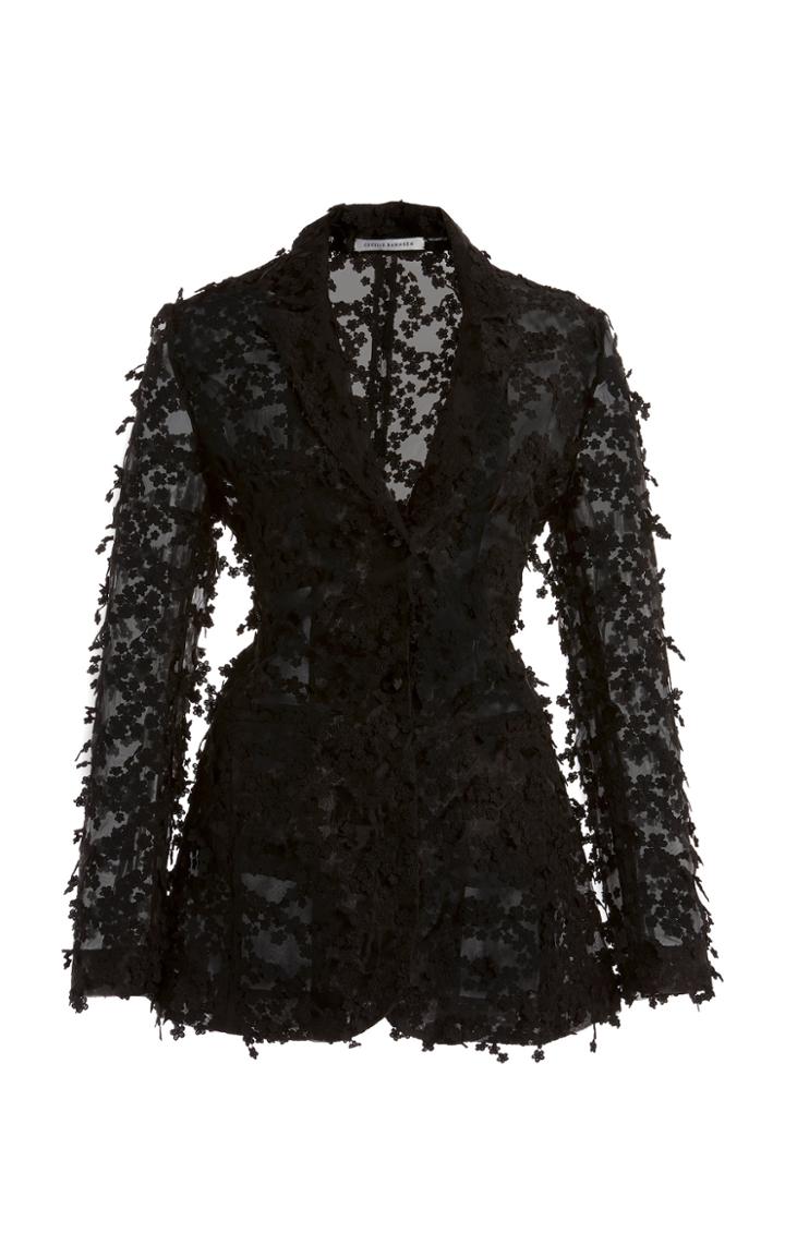 Moda Operandi Cecilie Bahnsen Kapri Floral-embellished Organza Blazer