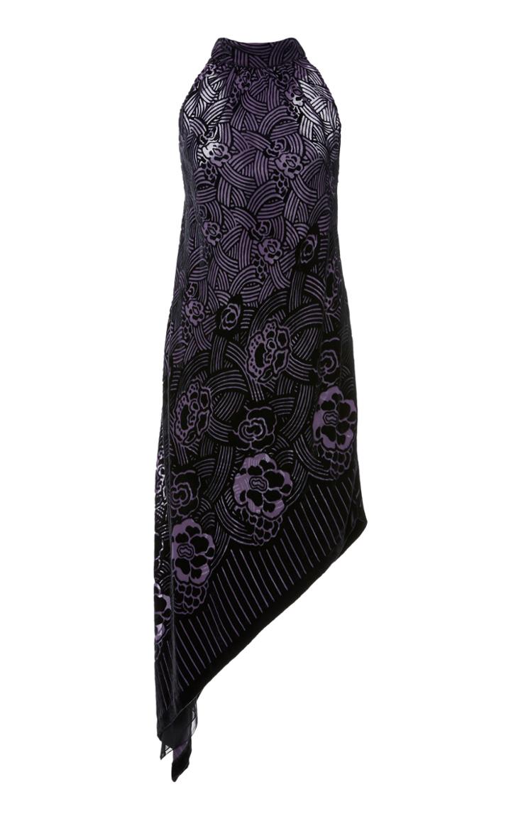 Anna Sui Rose Basket Velvet Burnout Dress