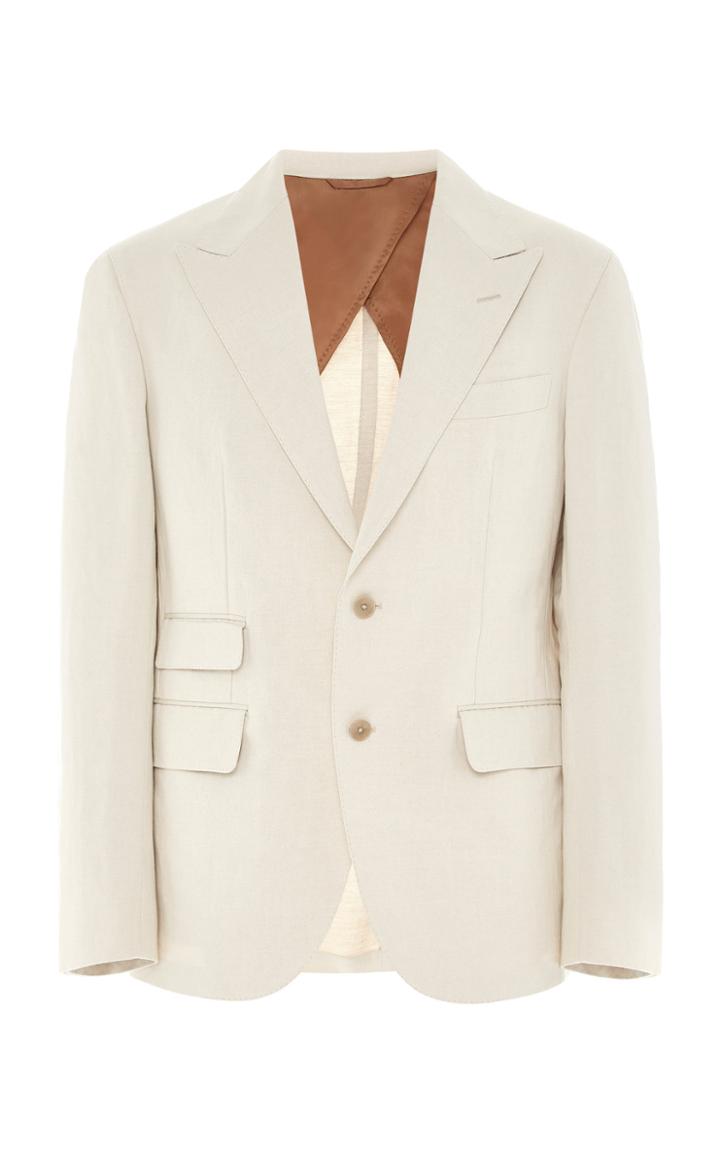 Camoshita Cotton And Linen-blend Blazer